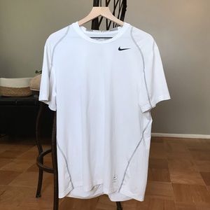 White Nike Pro Tee